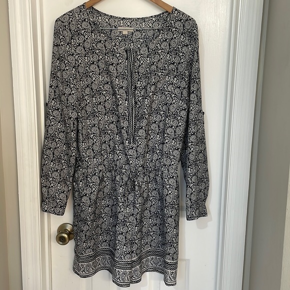 LOFT Pants - Loft Blue Paisley Romper Sz 10 EUC